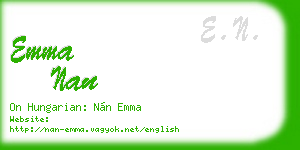 emma nan business card